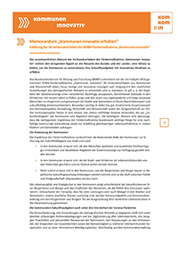 Memorandum „Kommunen innovativ erhalten“