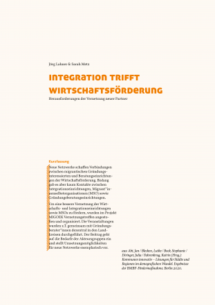 Integration trifft Wirtschaftsförderung