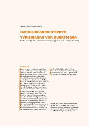 Handlungsorientierte Typisierung von Quartieren