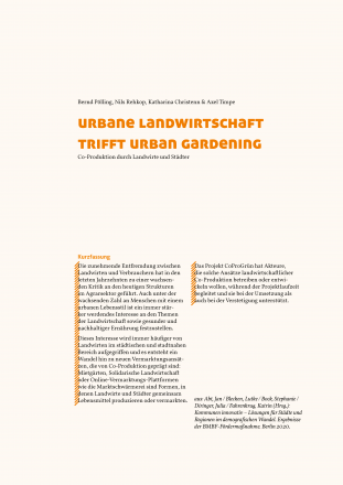 Urbane Landwirtschaft trifft urban gardening