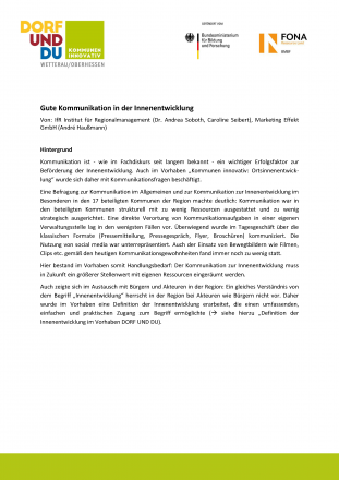 Gute Kommunikation in der Innenentwicklung